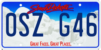 SD license plate 0SZG46