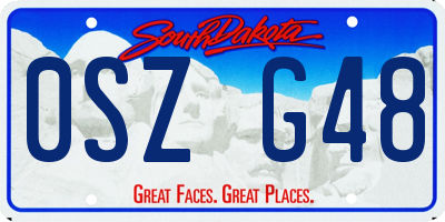 SD license plate 0SZG48