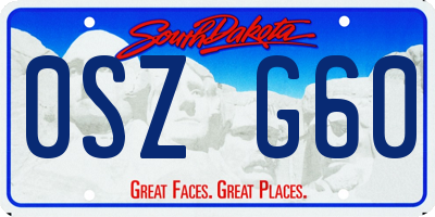 SD license plate 0SZG60