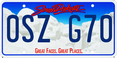SD license plate 0SZG70