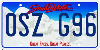 SD license plate 0SZG96