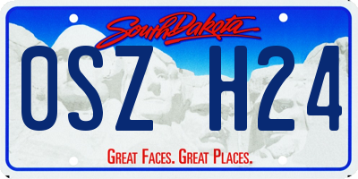SD license plate 0SZH24