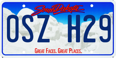 SD license plate 0SZH29