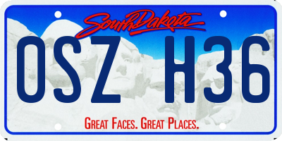 SD license plate 0SZH36