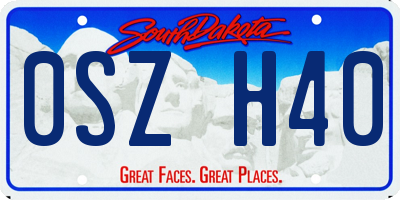 SD license plate 0SZH40