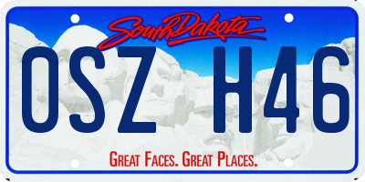 SD license plate 0SZH46