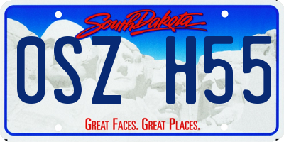 SD license plate 0SZH55