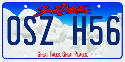 SD license plate 0SZH56
