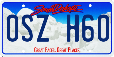 SD license plate 0SZH60