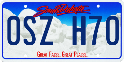 SD license plate 0SZH70