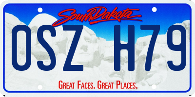 SD license plate 0SZH79