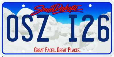 SD license plate 0SZI26