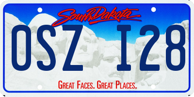 SD license plate 0SZI28