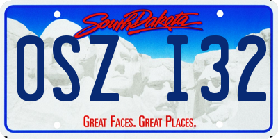 SD license plate 0SZI32