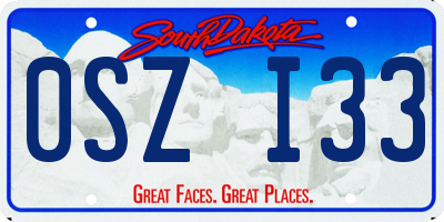 SD license plate 0SZI33