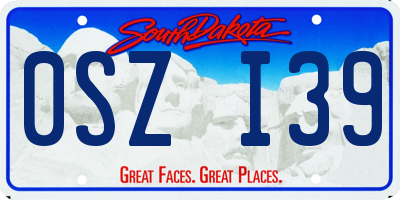 SD license plate 0SZI39