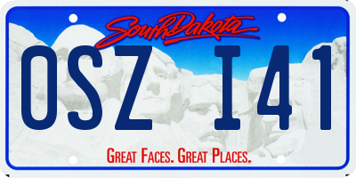 SD license plate 0SZI41