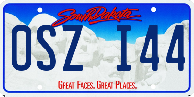 SD license plate 0SZI44