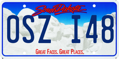 SD license plate 0SZI48
