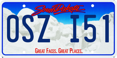 SD license plate 0SZI51