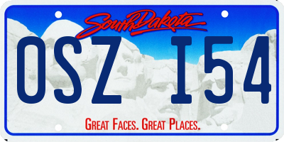 SD license plate 0SZI54