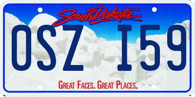 SD license plate 0SZI59