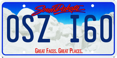 SD license plate 0SZI60
