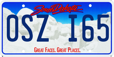 SD license plate 0SZI65