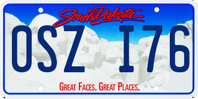 SD license plate 0SZI76