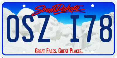 SD license plate 0SZI78