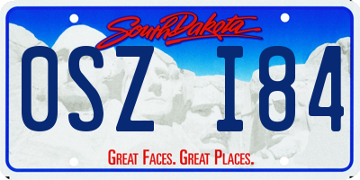 SD license plate 0SZI84