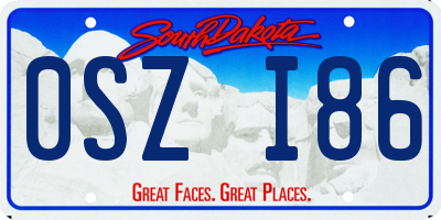SD license plate 0SZI86