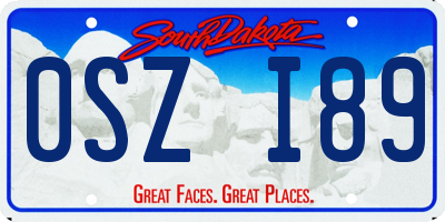 SD license plate 0SZI89