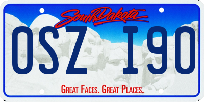 SD license plate 0SZI90