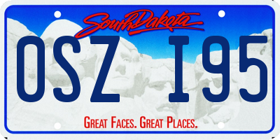SD license plate 0SZI95