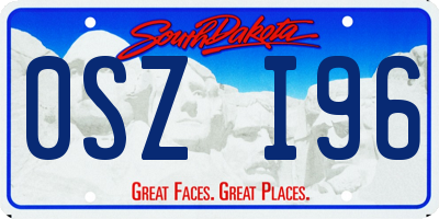 SD license plate 0SZI96