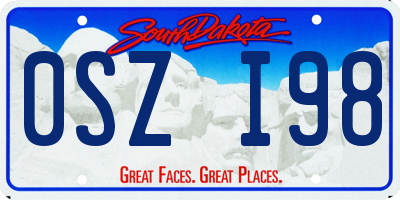 SD license plate 0SZI98