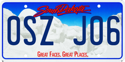 SD license plate 0SZJ06