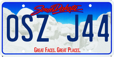 SD license plate 0SZJ44