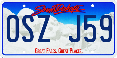 SD license plate 0SZJ59