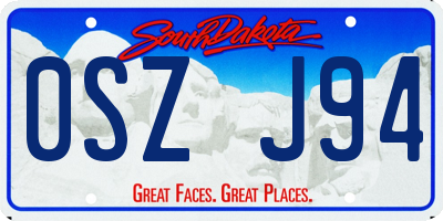 SD license plate 0SZJ94