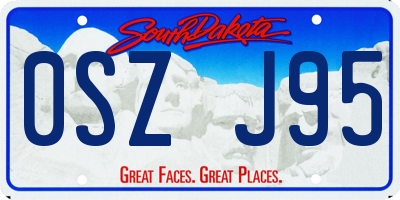 SD license plate 0SZJ95