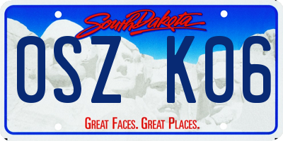 SD license plate 0SZK06