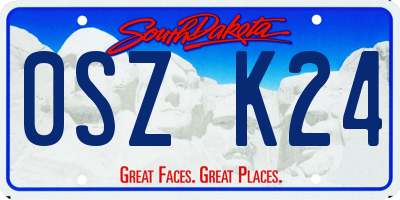 SD license plate 0SZK24