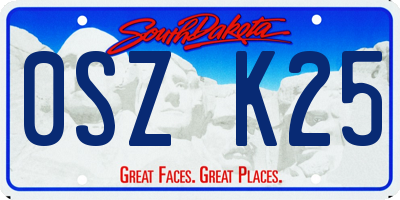 SD license plate 0SZK25