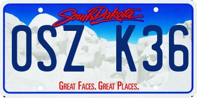 SD license plate 0SZK36