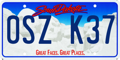 SD license plate 0SZK37