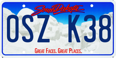 SD license plate 0SZK38