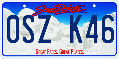 SD license plate 0SZK46
