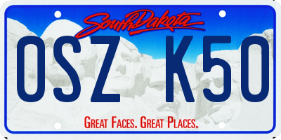 SD license plate 0SZK50